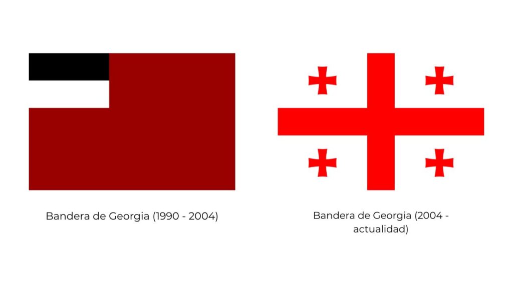 Rebranding geopolítico. Evolución de la bandera de Georgia: de la posoviética a la actual.